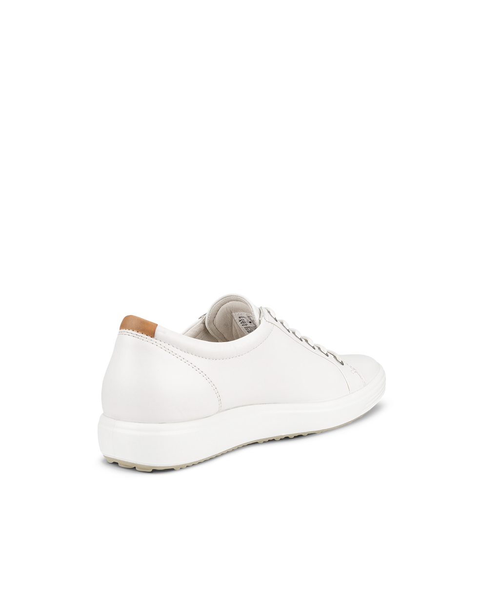 Women's ECCO® Soft 7 Leather Sneaker - White - Back