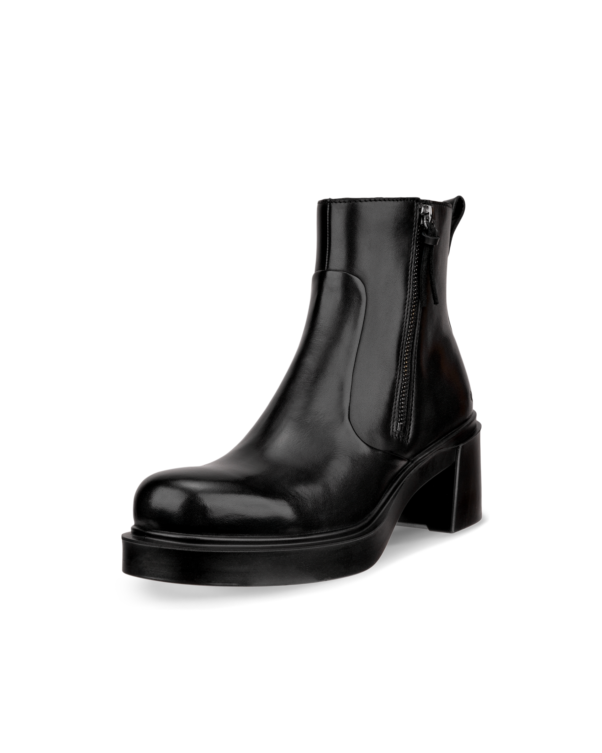 Women's ECCO® Metropole Seoul 45 Leather Mid-Cut Boot - Black - Main