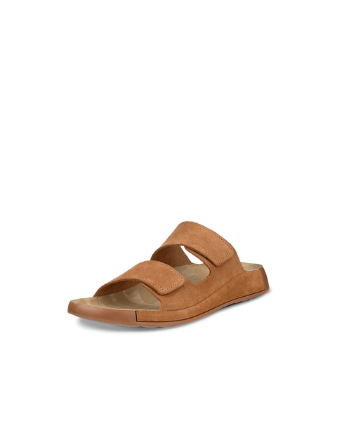 Men's ECCO® Cozmo Nubuck Two Strap Sandal | Brown