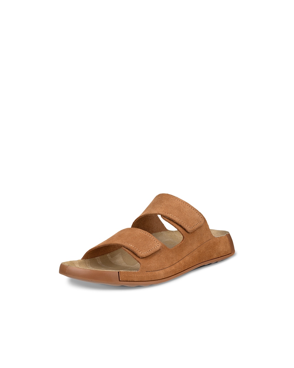 Men's ECCO® Cozmo Nubuck Two Strap Sandal - Brown - Main