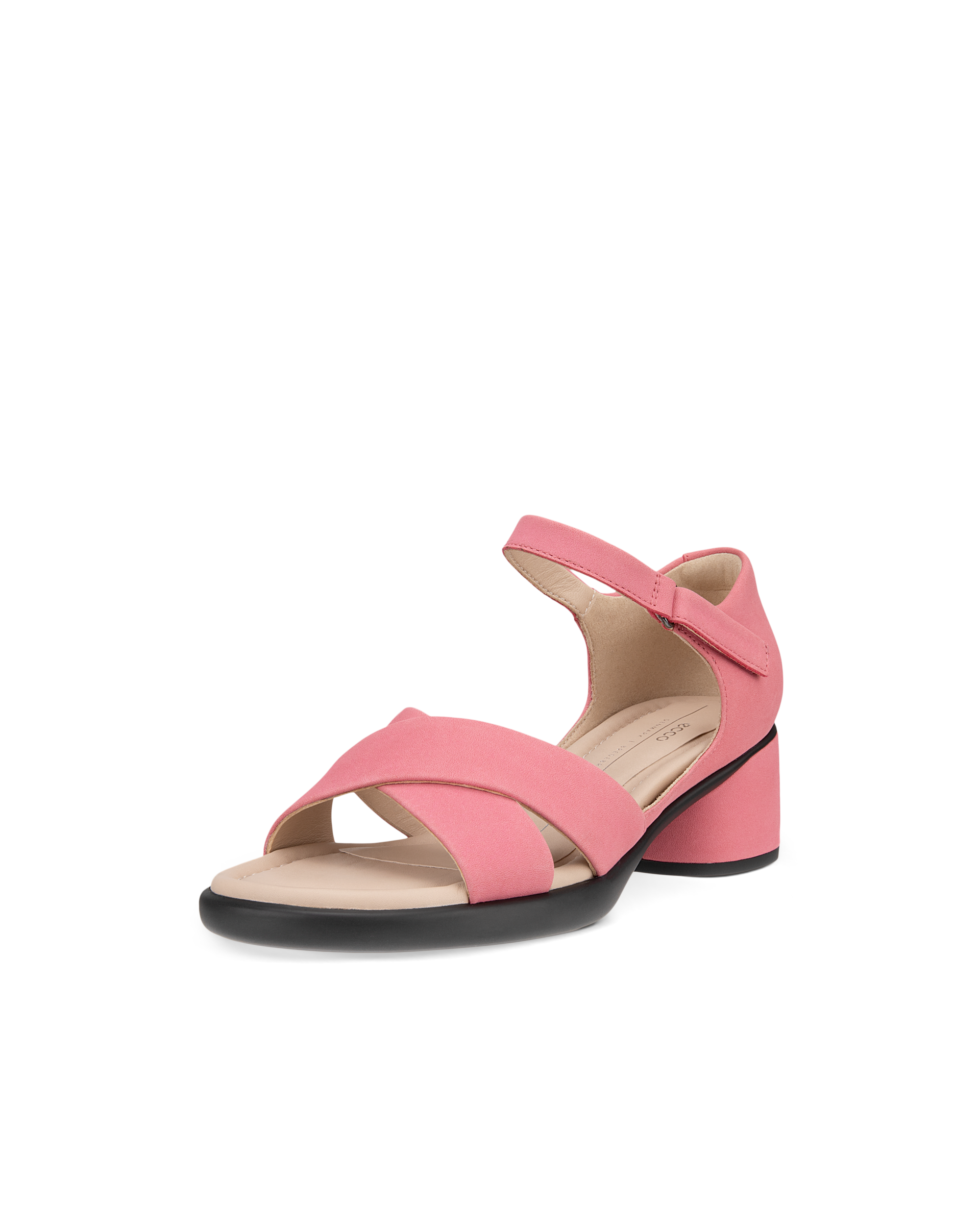 Women's ECCO® Sculpted Sandal LX 35 Nubuck Heeled Sandal - Pink - Main