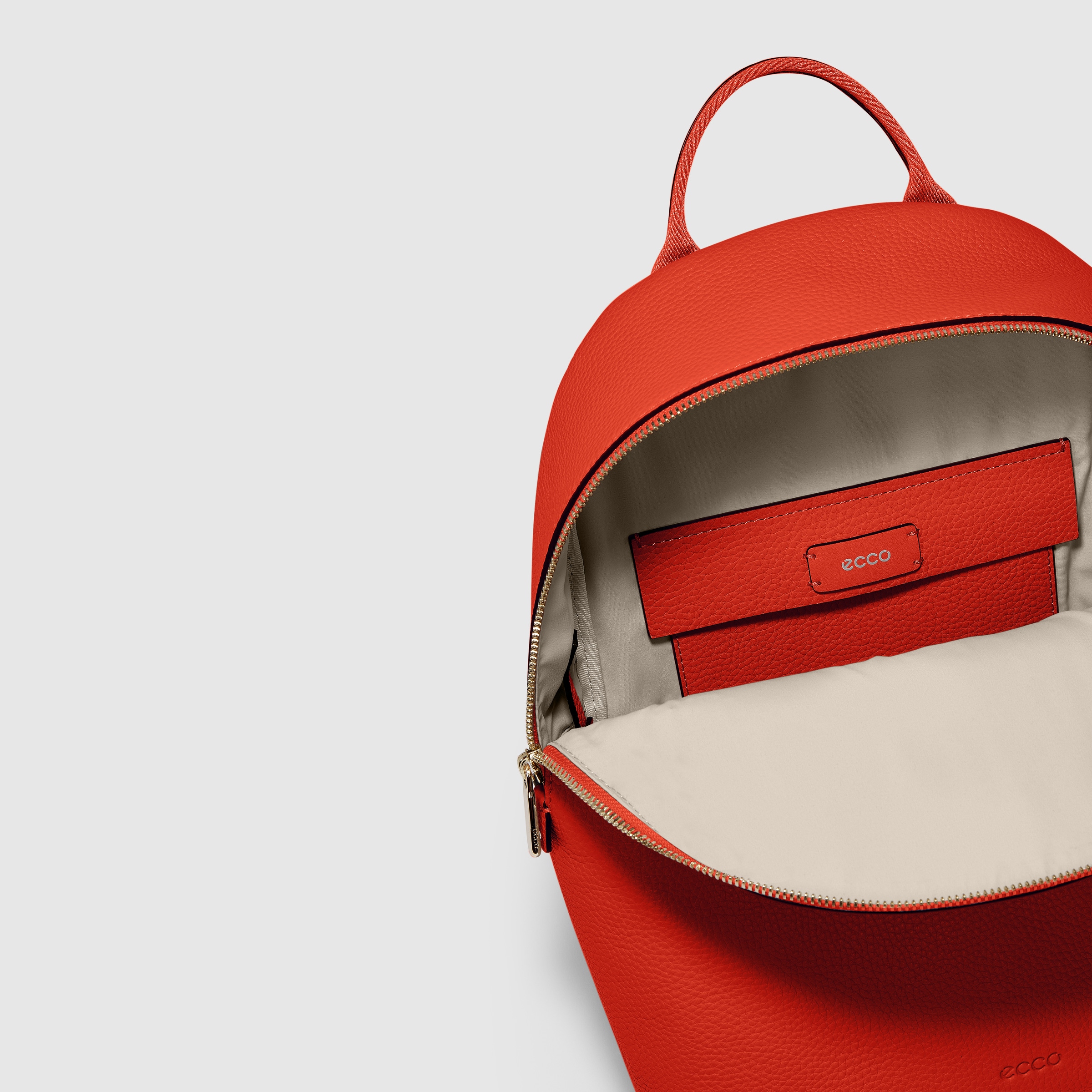 ECCO® Textureblock Leather Backpack | Red