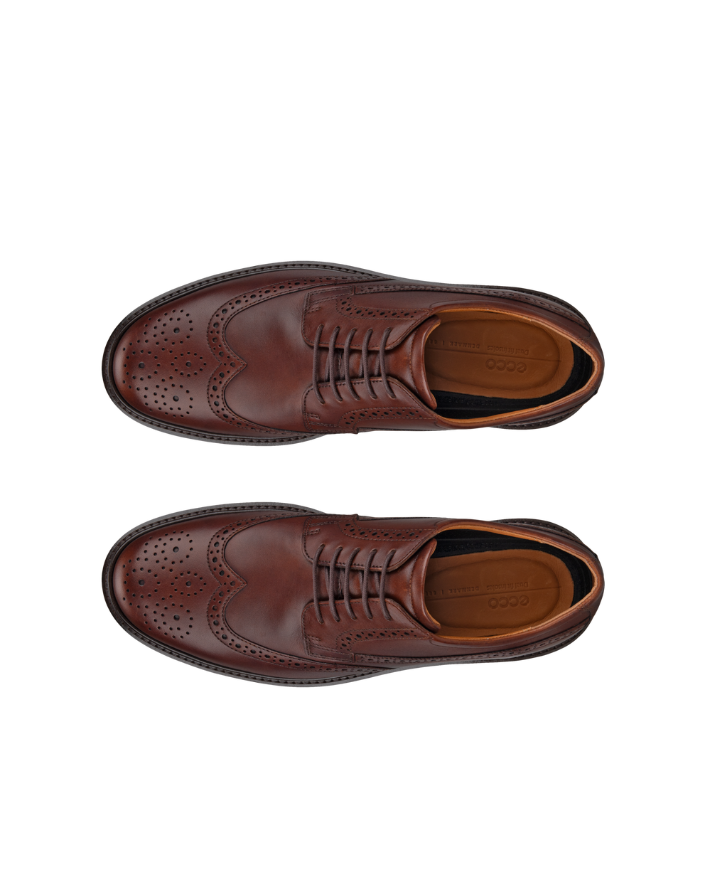 Zapatos brogue de piel ECCO® Metropole London para hombre - Marrón - Top left pair