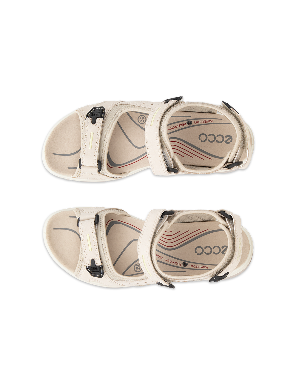 ECCO® Offroad Yucatan sandale de marche en nubuck pour femme - Beige - Top left pair