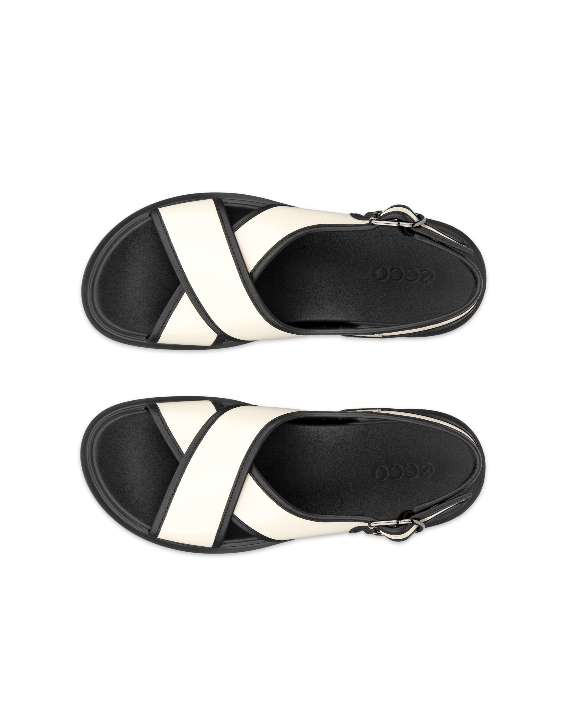 ECCO® METROPOLE SEOUL sandale en cuir pour femme - Beige - Top left pair