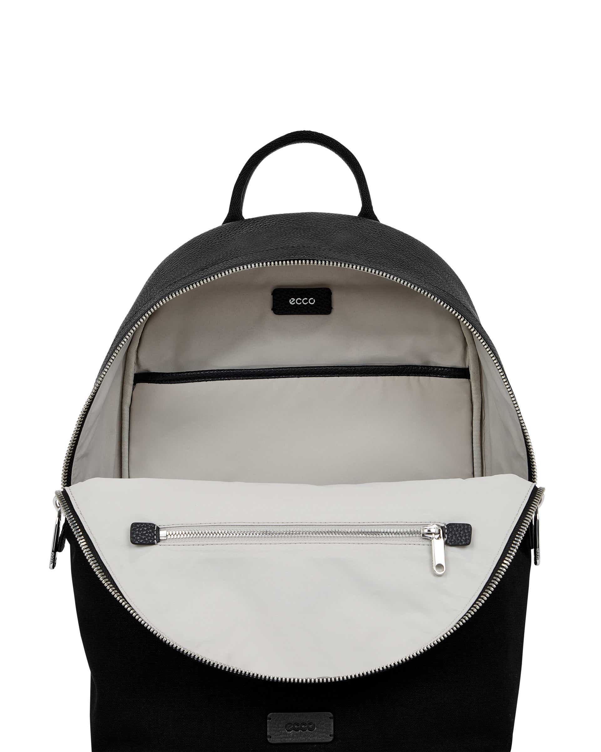 ECCO® Textureblock Textile Backpack - Black - Inside