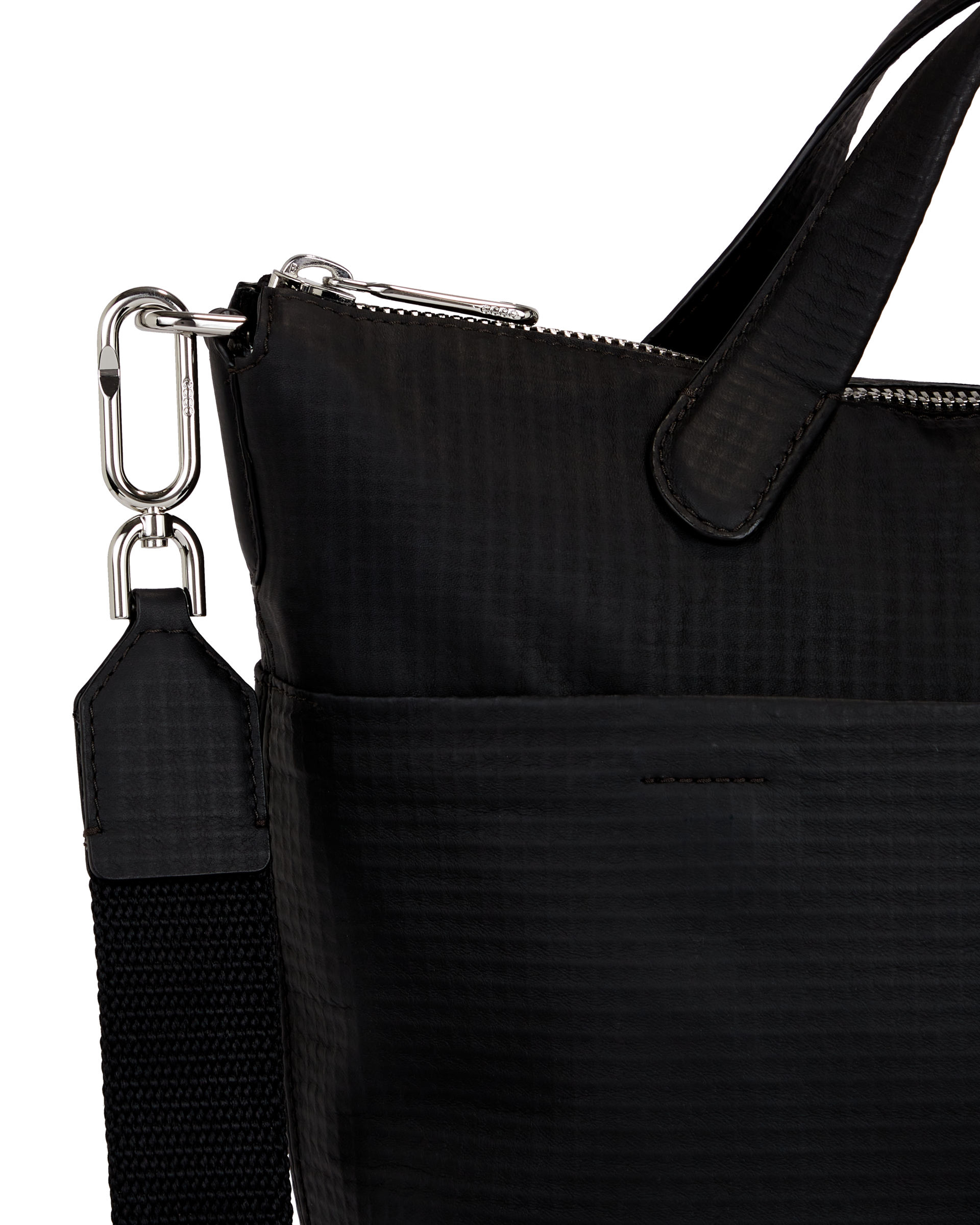 ECCO® Tote L Zefer Leather Tote Bag - Black - Detail-1