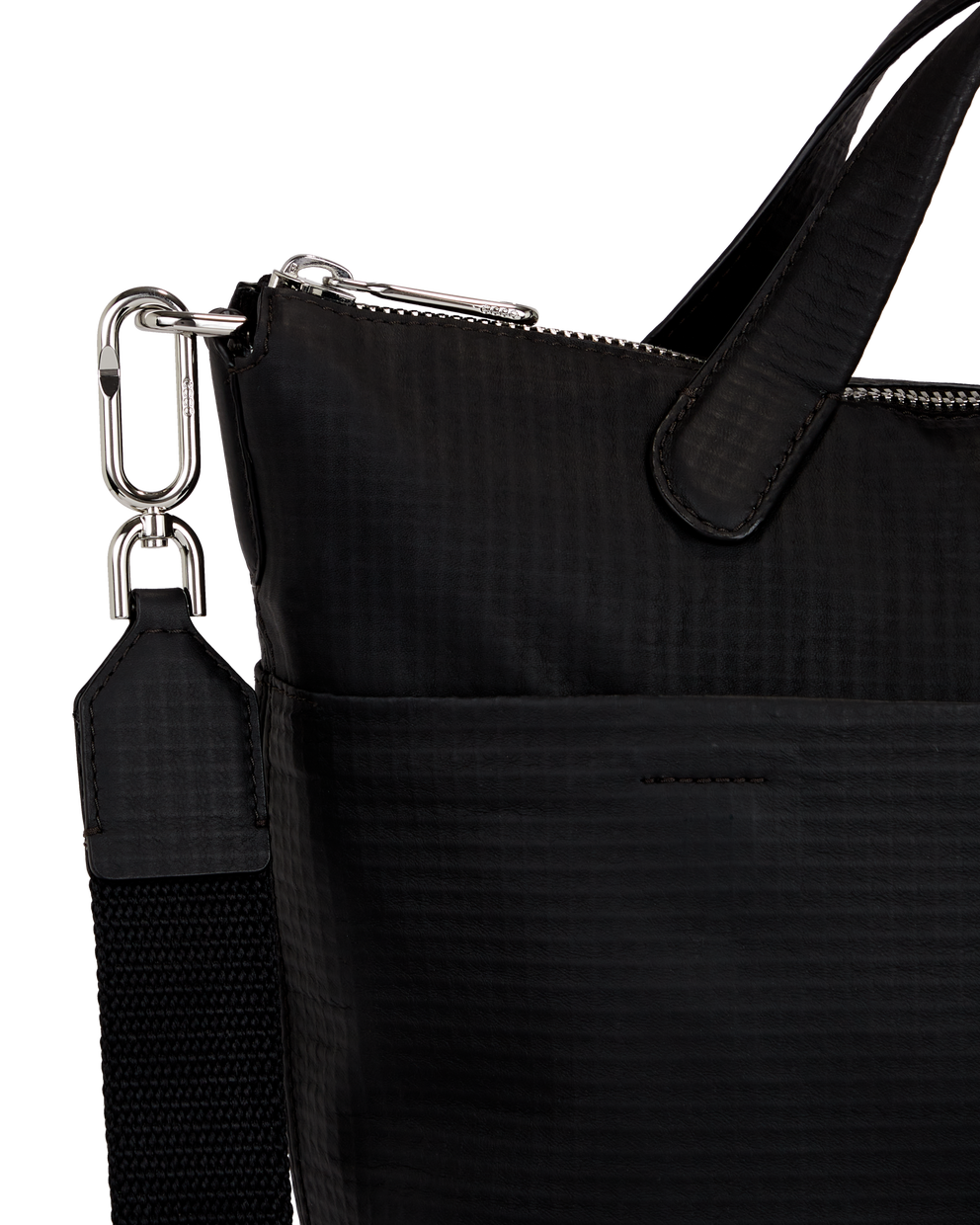 ECCO® Tote L Zefer Leather Tote Bag - Black - Detail-1