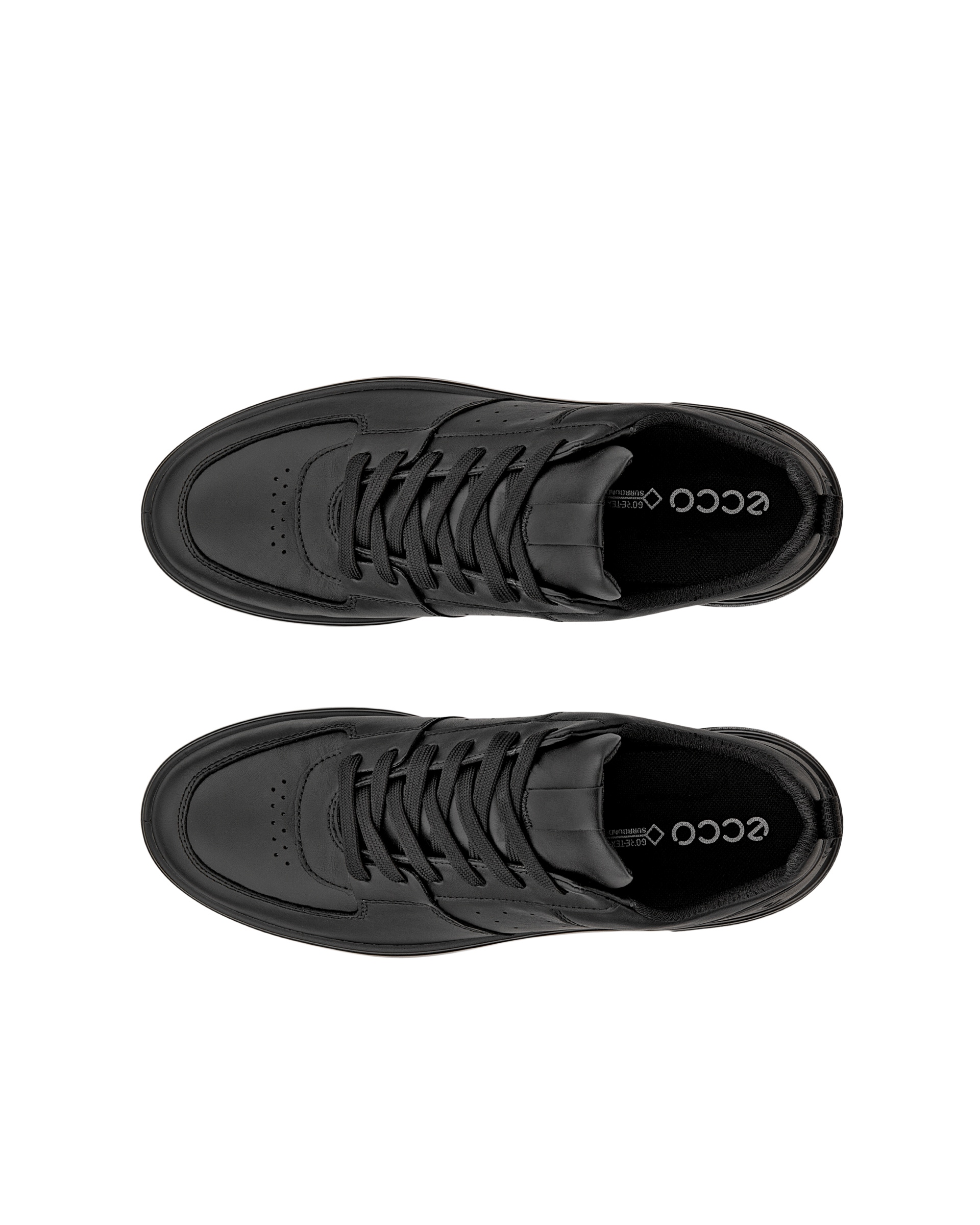 Women's ECCO® Street 720 Leather Gore-Tex Sneaker - Black - Top left pair