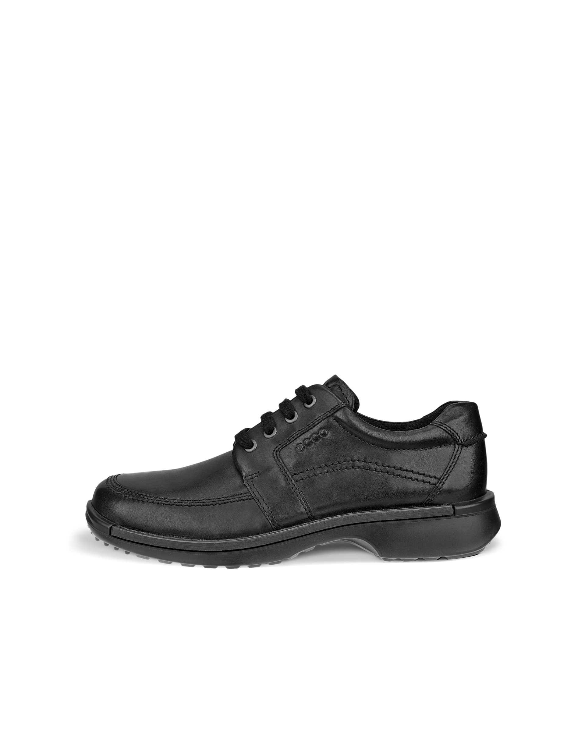 Derby en cuir à tablier aux orteils ECCO® Fusion pour hommes - Noir - Outside