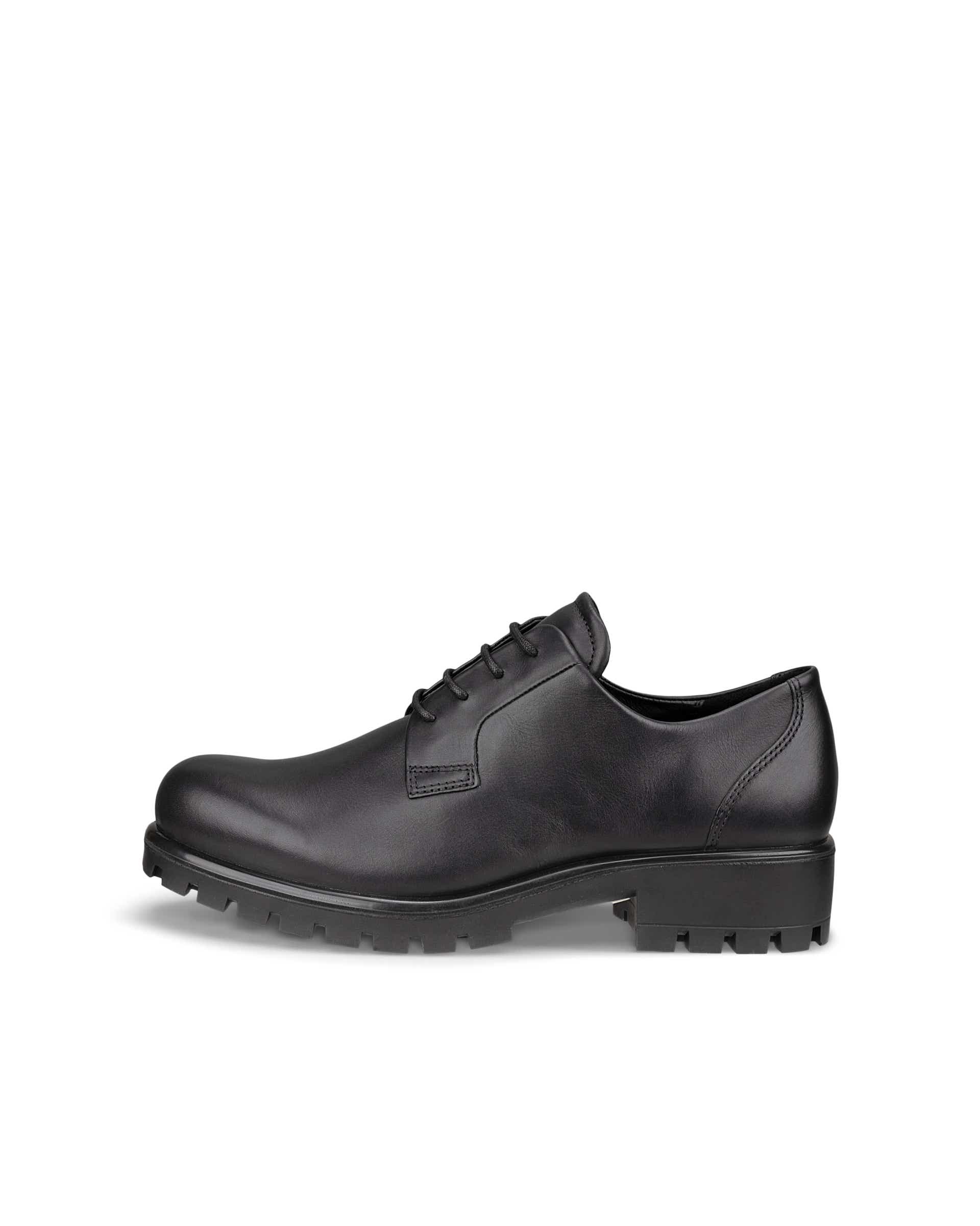 ECCO Modtray ウィメンズ レザーダービーシューズ - ブラック - Outside