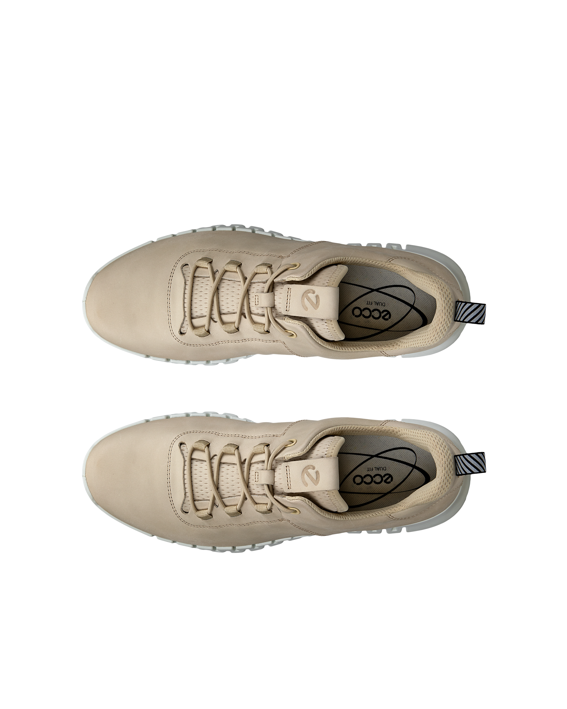 ECCO® Gruuv baskets en nubuck pour homme - Beige - Top left pair