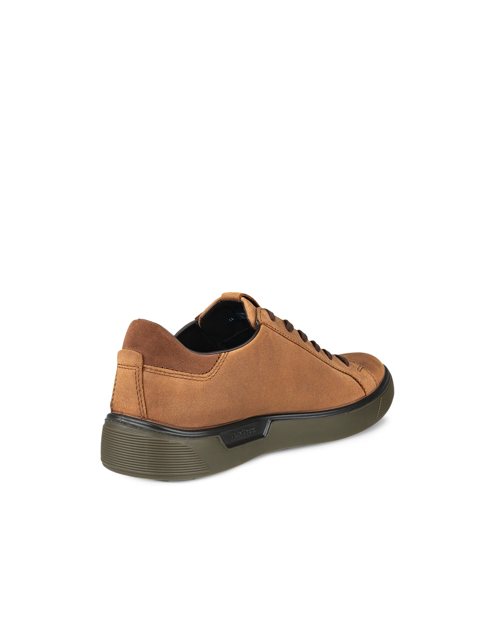 Men's ECCO® Street Tray Leather Gore-Tex Sneaker - Brown - Back