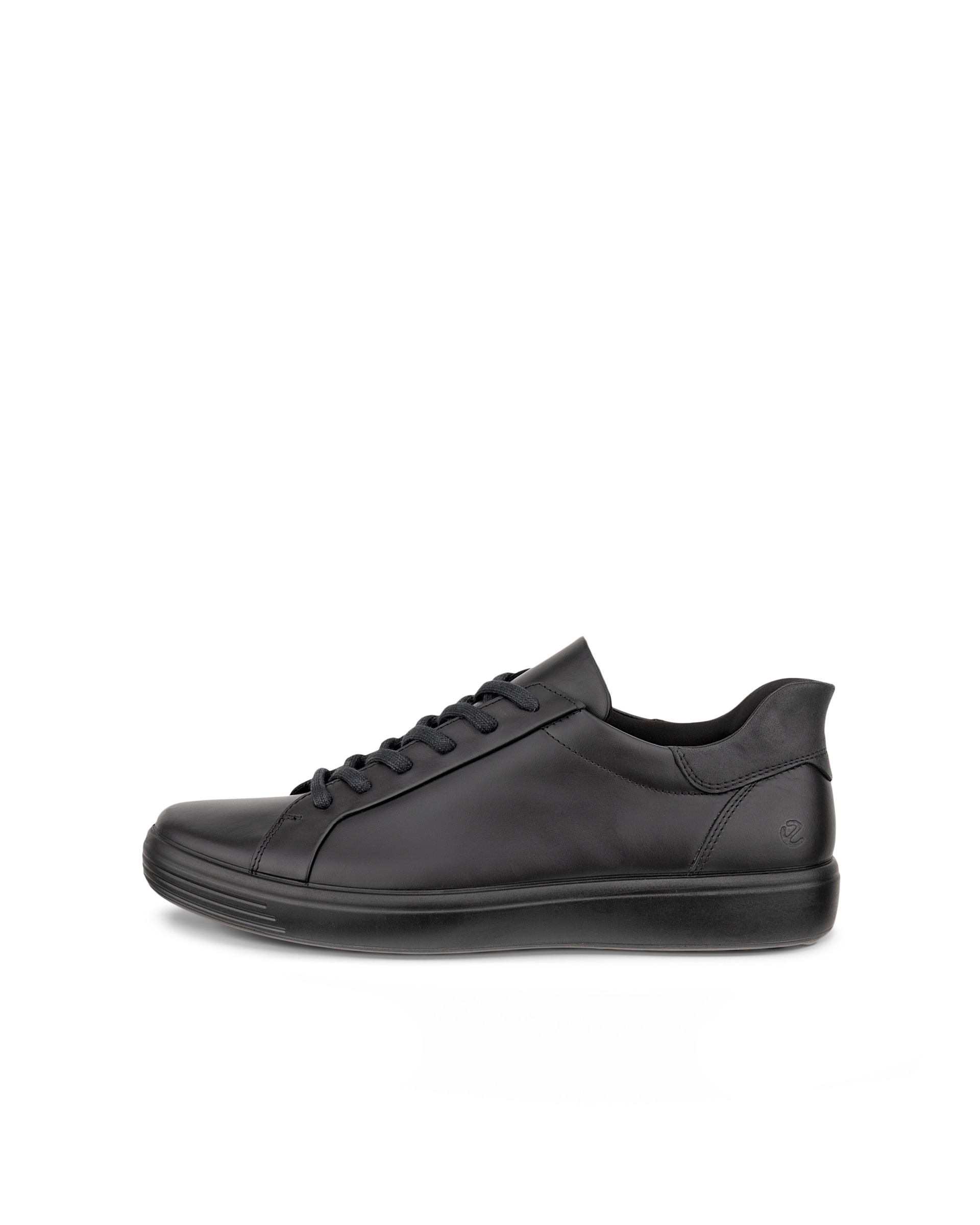 Men's ECCO® Soft 7 Leather Sneaker - Black - Outside