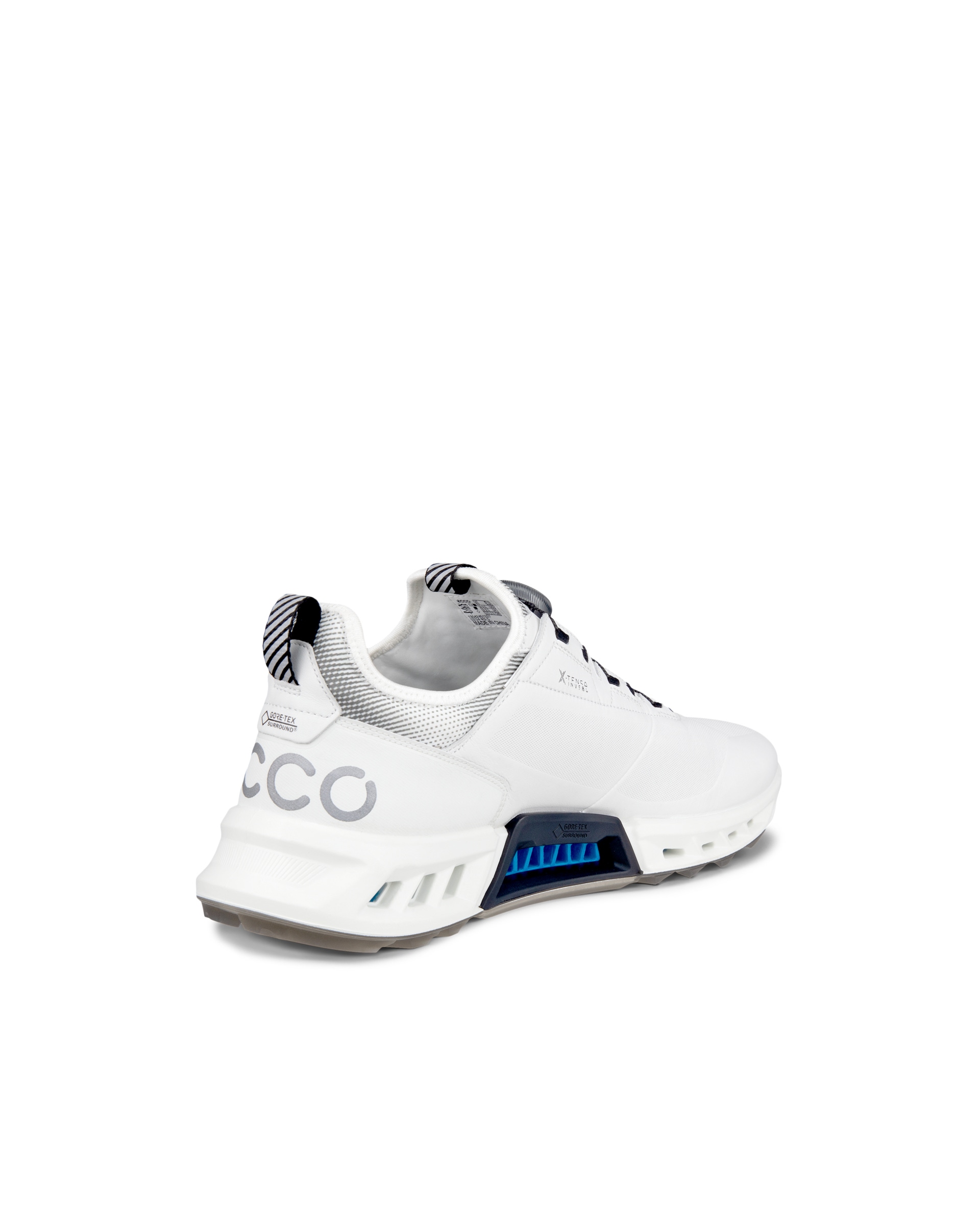 Men's ECCO® Golf Biom C4 Leather Gore-Tex Golf Shoe - White - Back