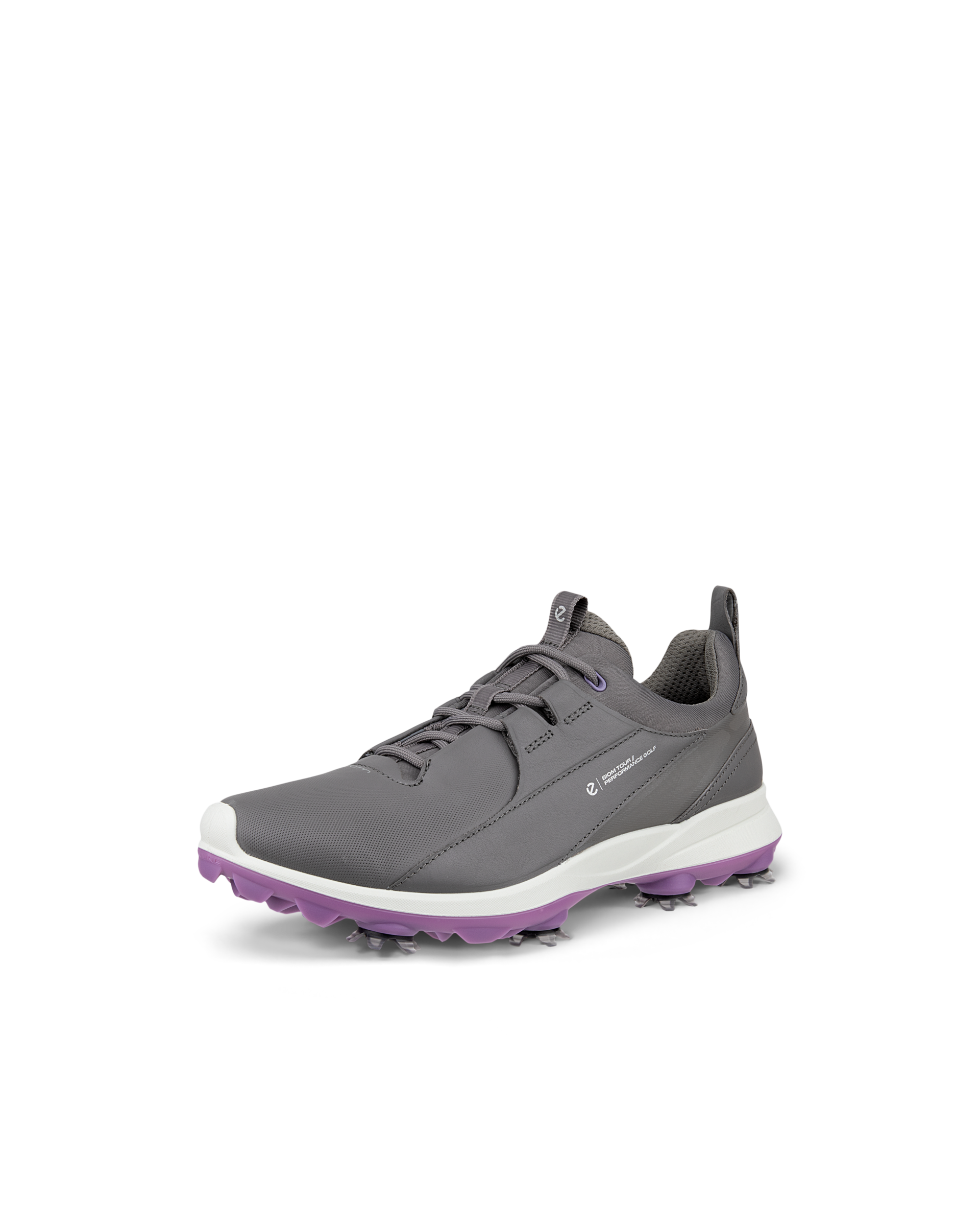 Women's ECCO® Golf BIOM Tour Leather Waterproof Spikes Shoe - Grey - Main