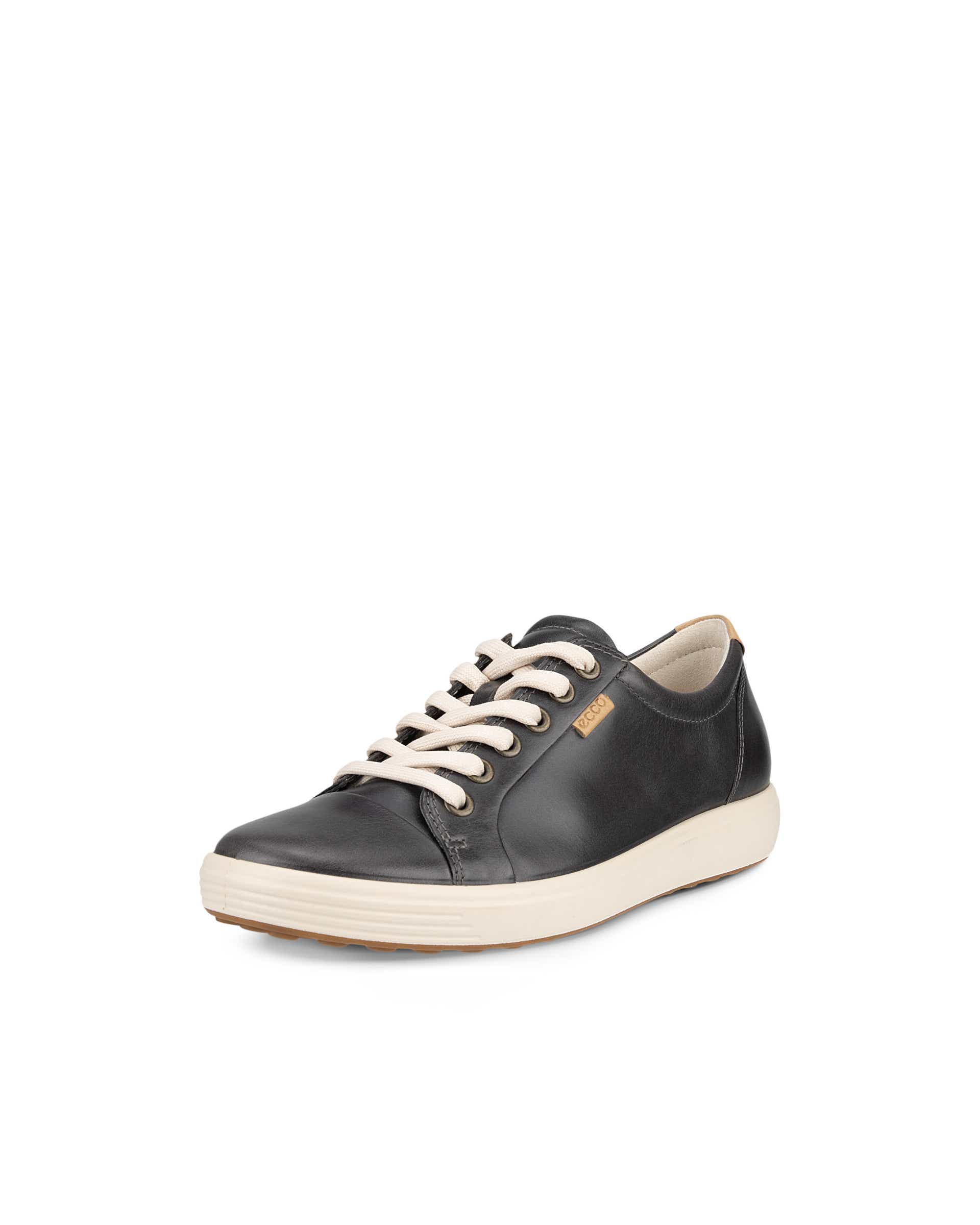 ECCO Soft 7 ウィメンズ レザースニーカー - 灰色 - Main