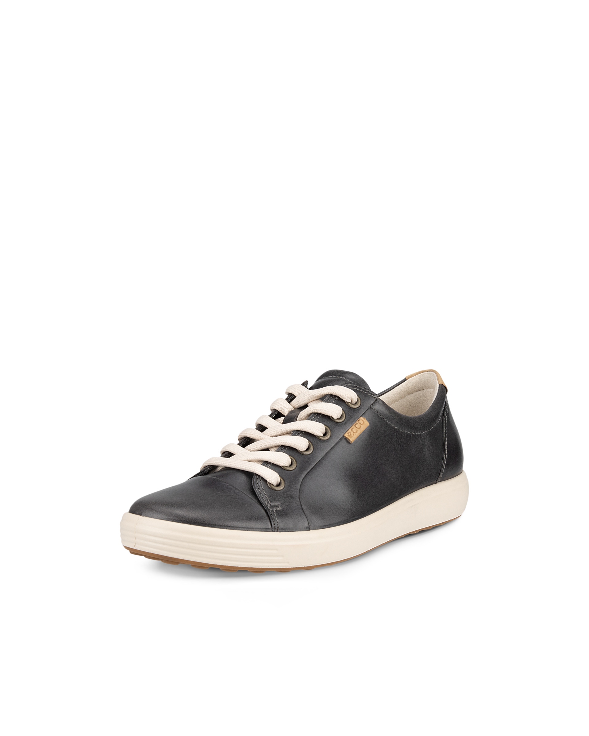 ECCO Soft 7 ウィメンズ レザースニーカー - 灰色 - Main
