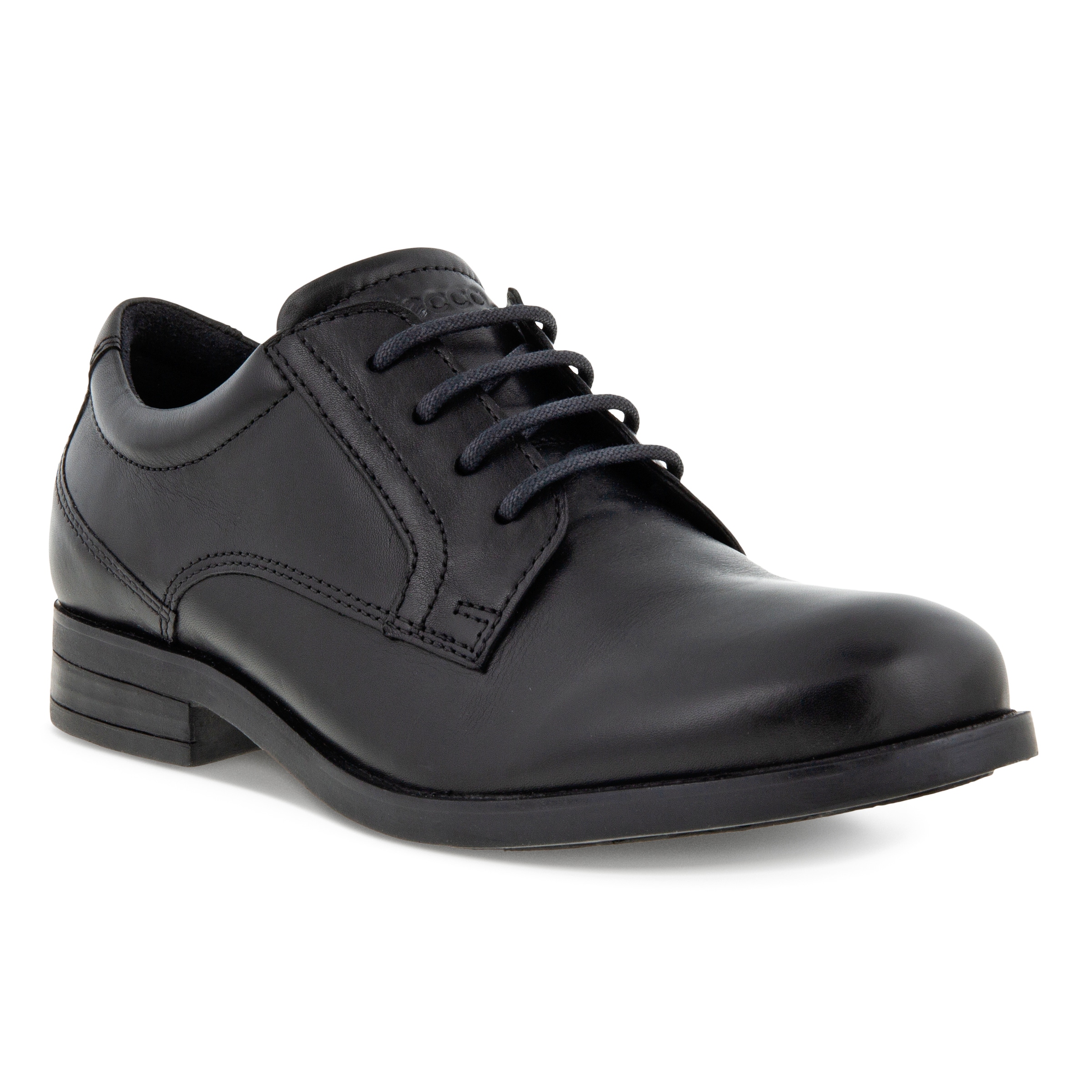 Kids' ECCOยฎ Scholar Leather Shoe - Black - Main