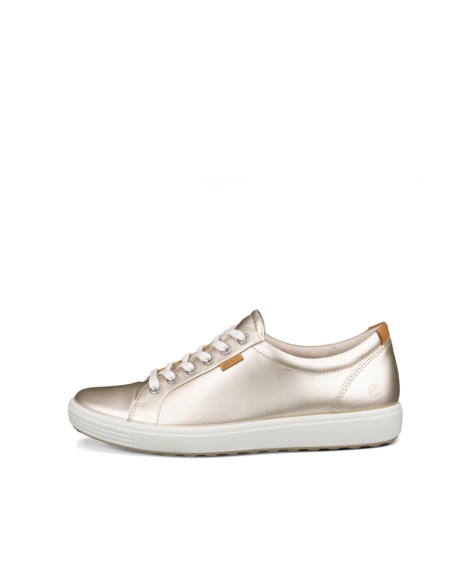 Women's ECCO® Soft 7 Leather Sneaker - Metallics - Outside