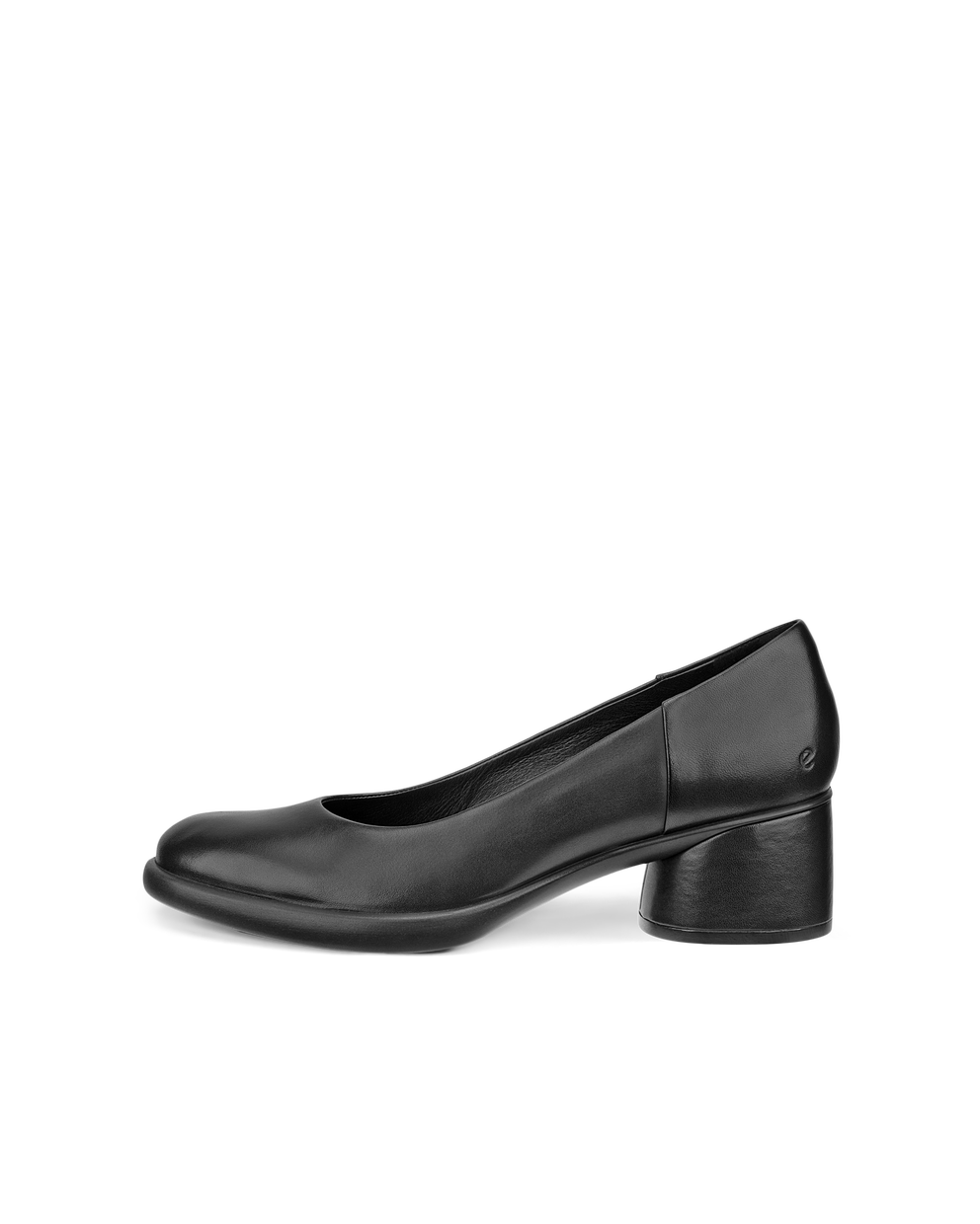 ECCO® Sculpted LX 35 escarpins en cuir à talon carré pour femme - Noir - Outside