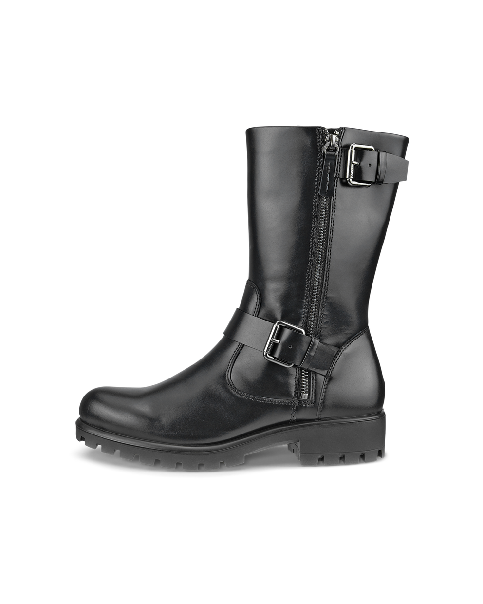 Botas de caña alta de piel ECCO® Modtray para mujer - Negro - Outside