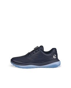 Ladies ECCO® Golf LT1 Leather Waterproof Shoe - Blue - Outside