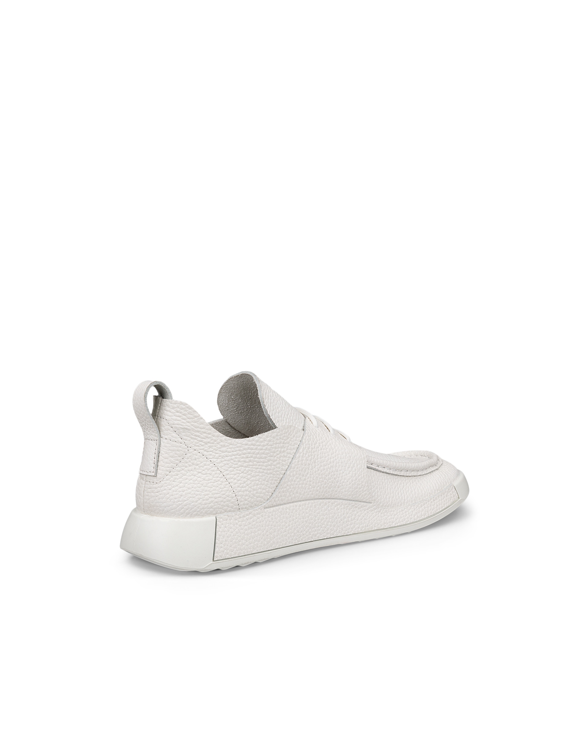 Men's ECCO® Cozmo Shoe Leather Moc-Toe Shoe - White - Back