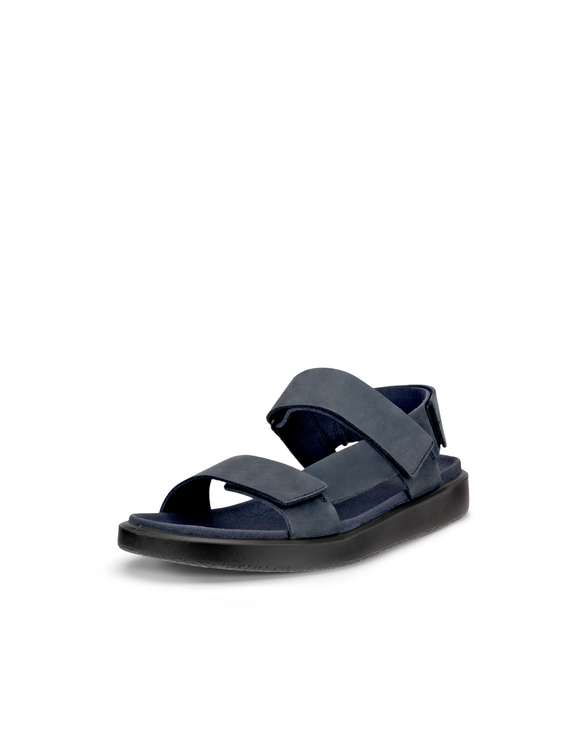 Men's ECCO® Flowt Nubuck Flat Sandal - Blue - Main