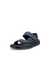 Men's ECCO® Flowt Nubuck Flat Sandal - Blue - Main