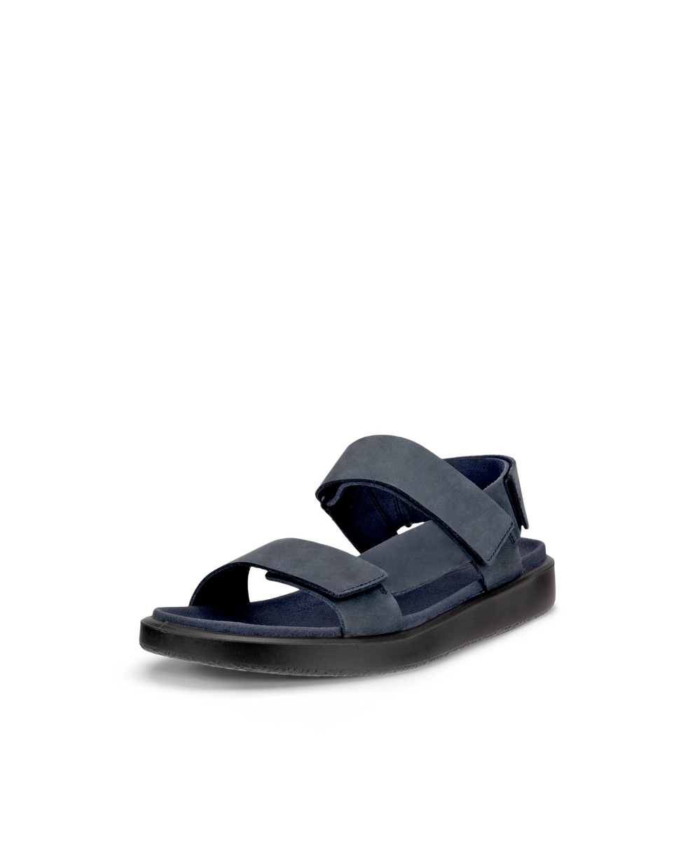 Men's ECCO® Flowt Nubuck Flat Sandal - Blue - Main