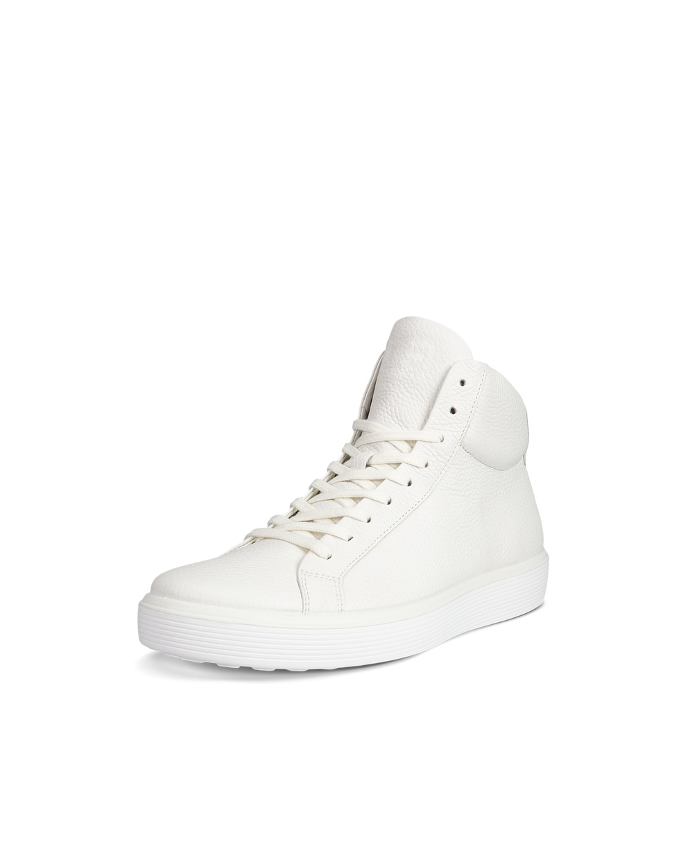 Men's ECCO® Soft 60 Leather High-Top Sneaker - White - Main