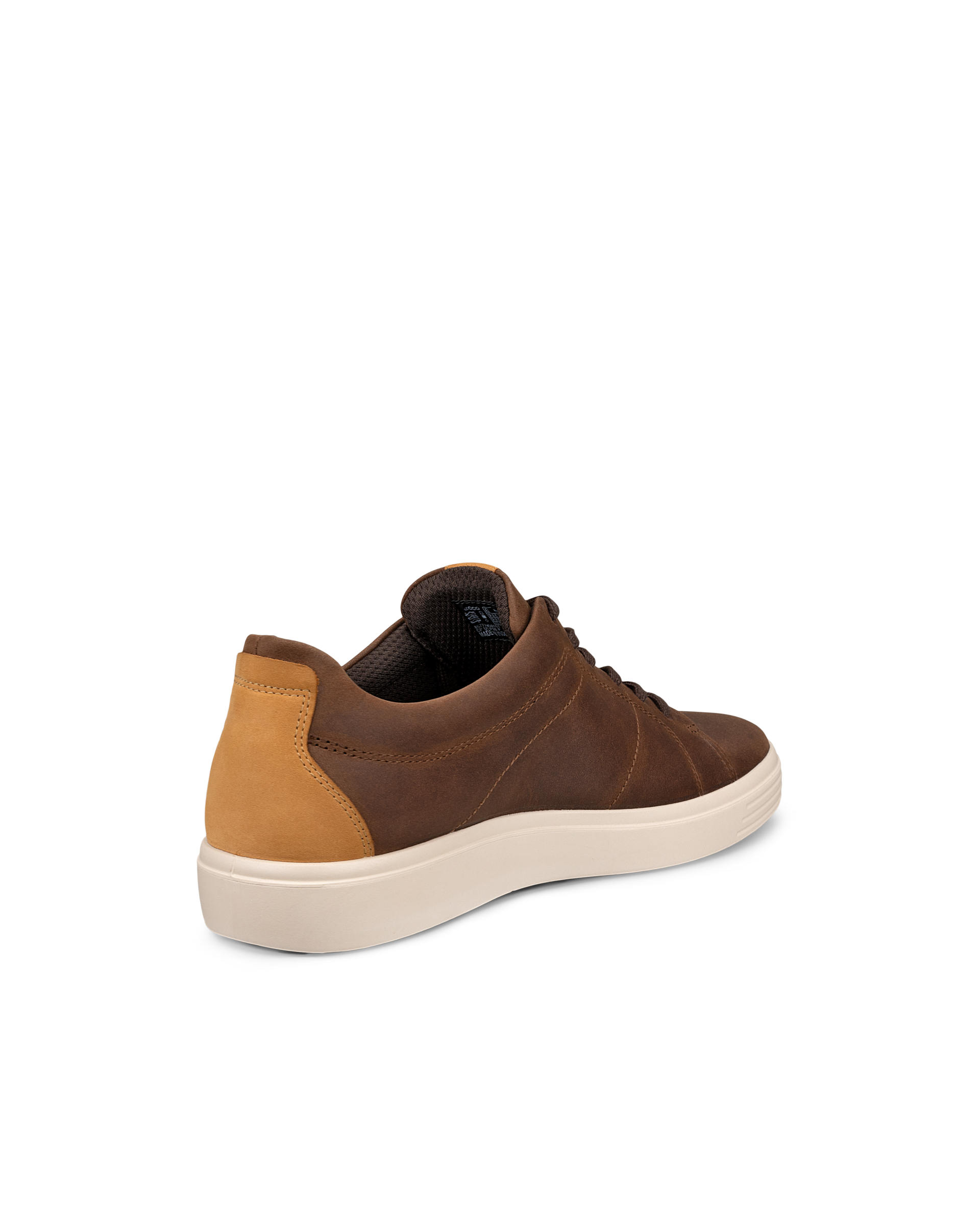 Men's ECCO® Soft Classic Nubuck Sneaker - Brown - Back