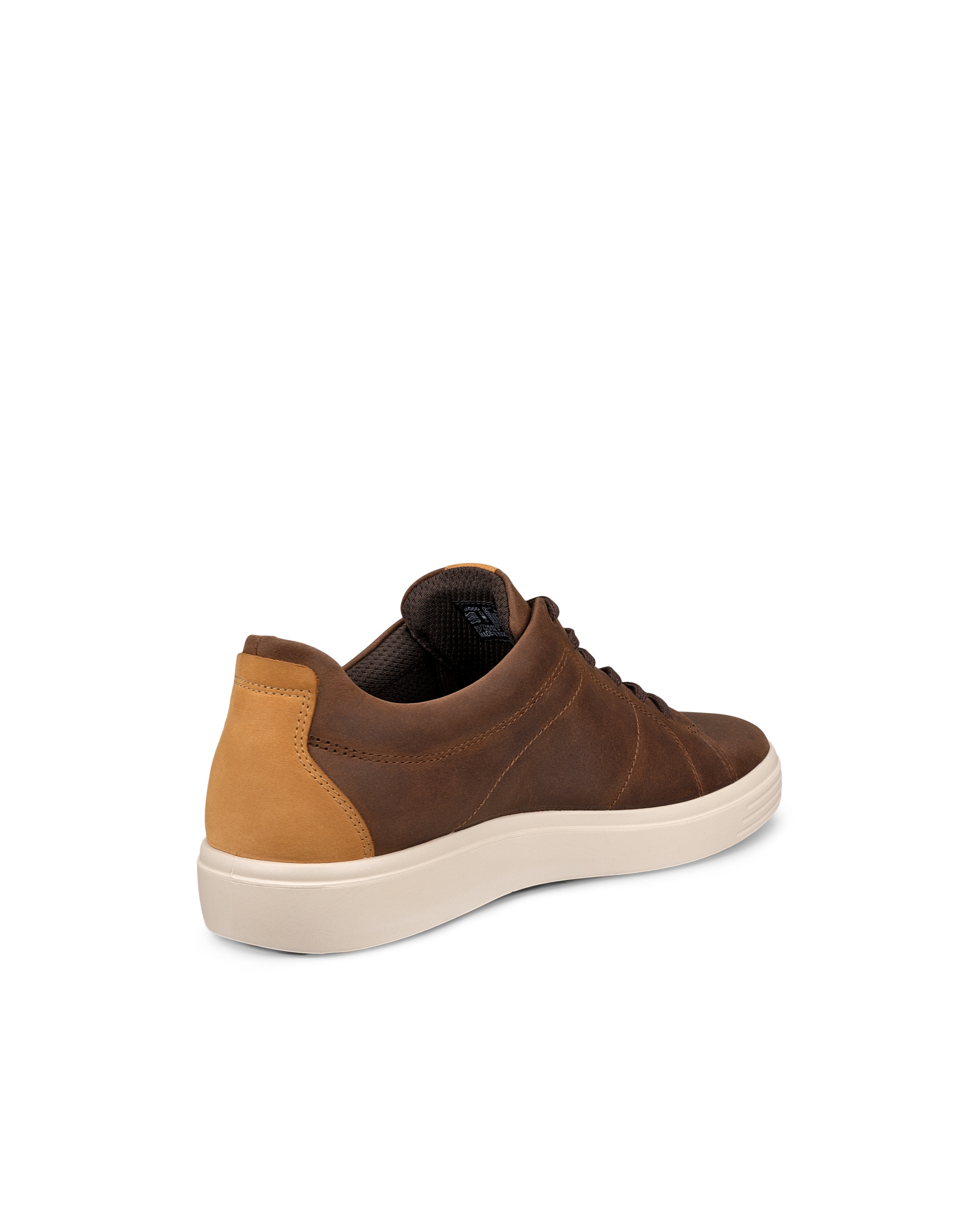 Men's ECCO® Soft Classic Nubuck Sneaker - Brown - Back