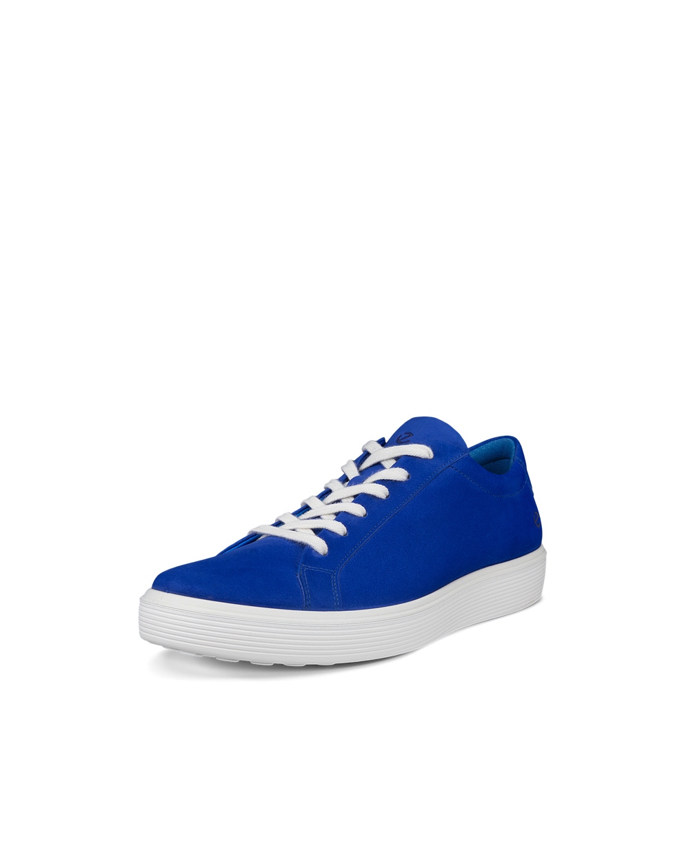 Basket ECCO® Soft 60 en nubuck pour hommes - Bleu - Main