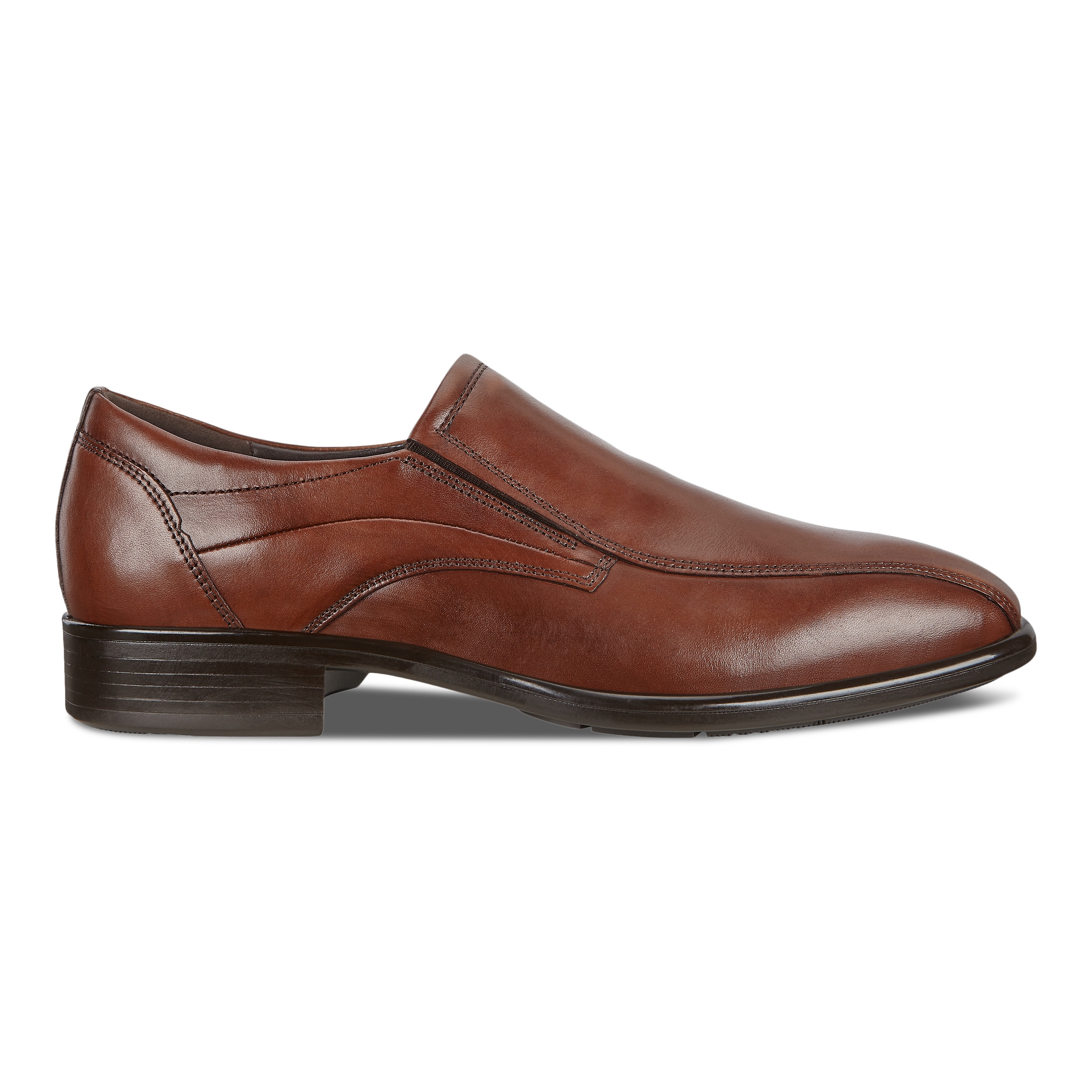 ECCO Citytray メンズ レザースリッポンドレスシューズ - 茶色 - Outside