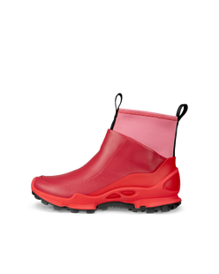 Women's ECCO® BIOM C-Trail Leather Mid-Cut Boot - Red - Outside