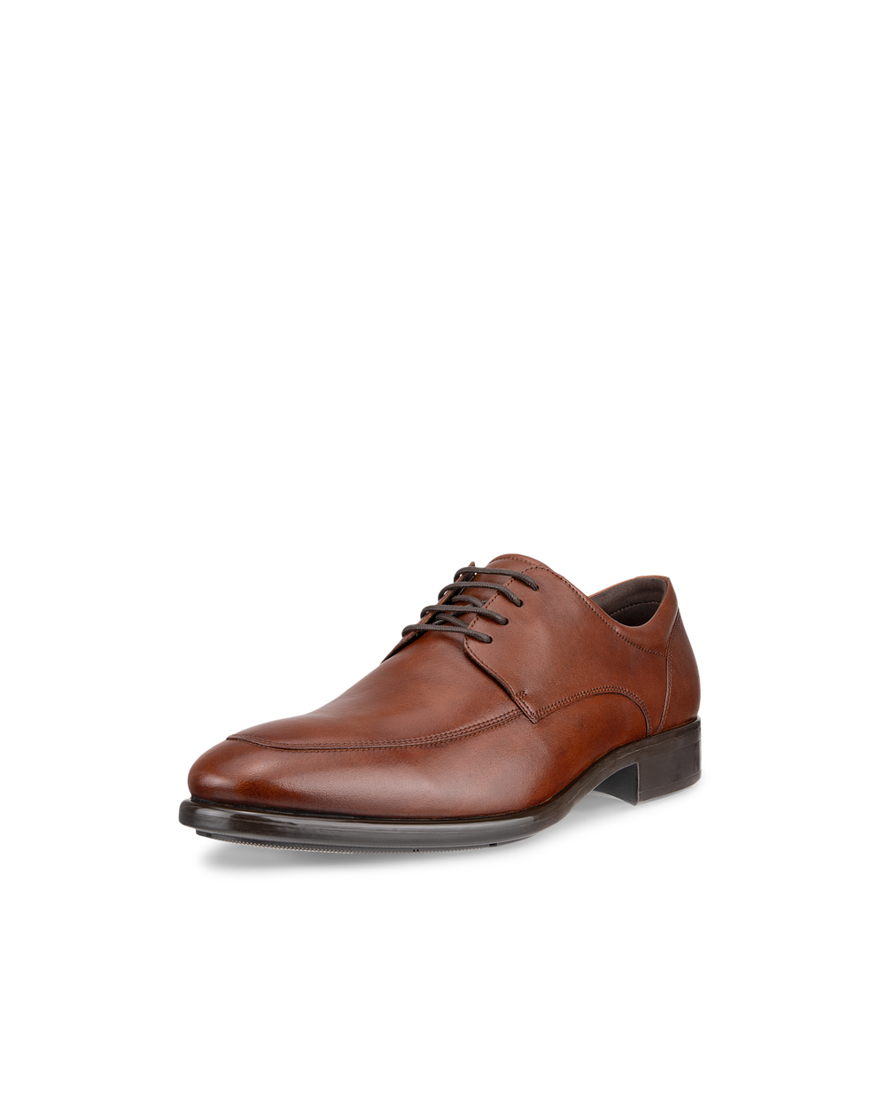 Men's ECCO® Citytray Leather Derby Shoe - Brown - Main