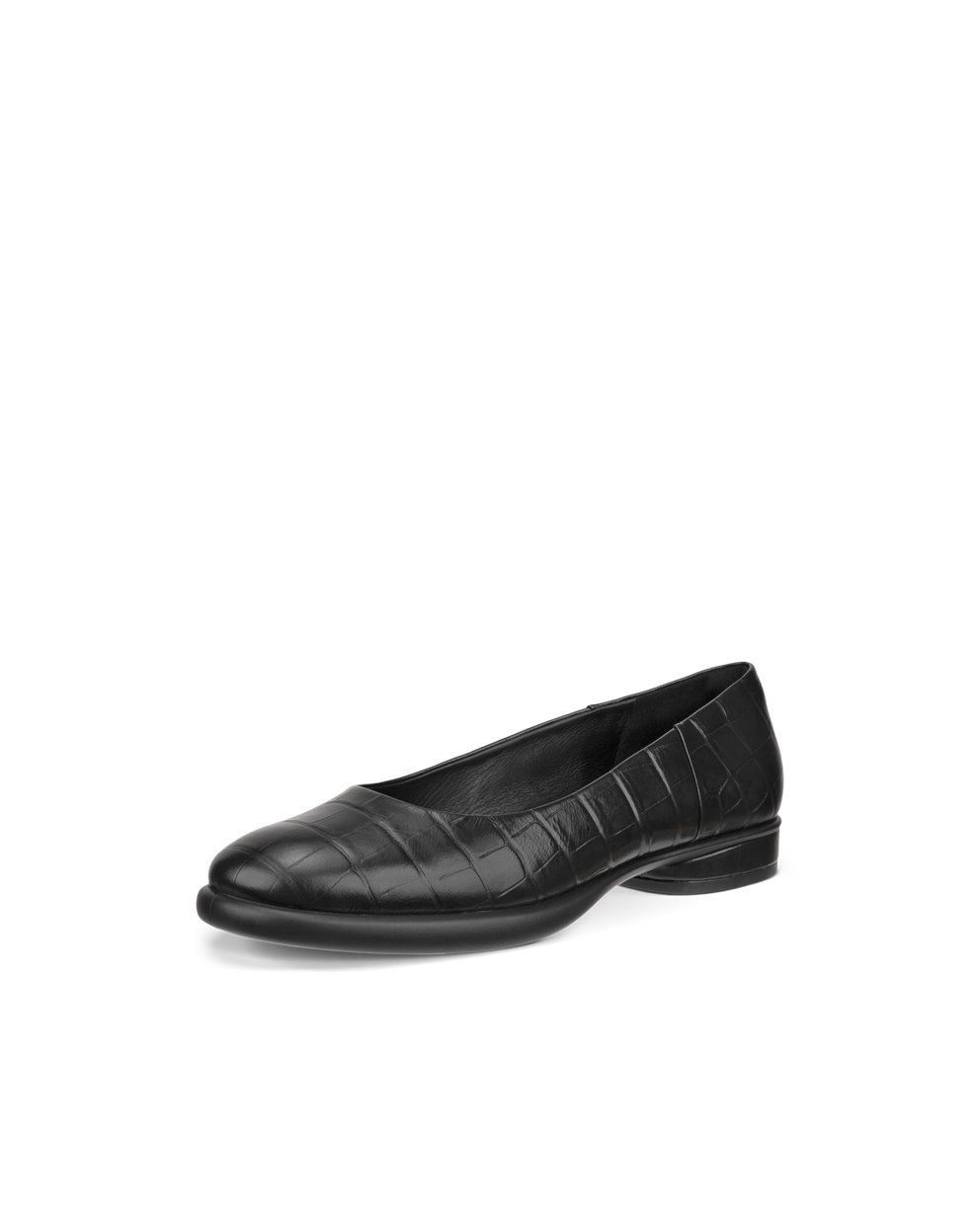 Women's ECCO® Sculpted LX Leather Ballerina - Black - Main