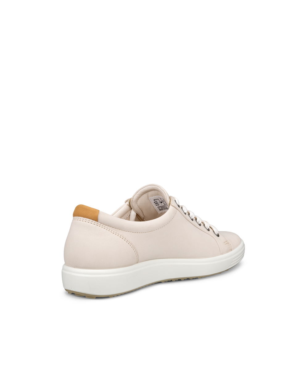 Women's ECCO® Soft 7 Nubuck Sneaker - Beige - Back