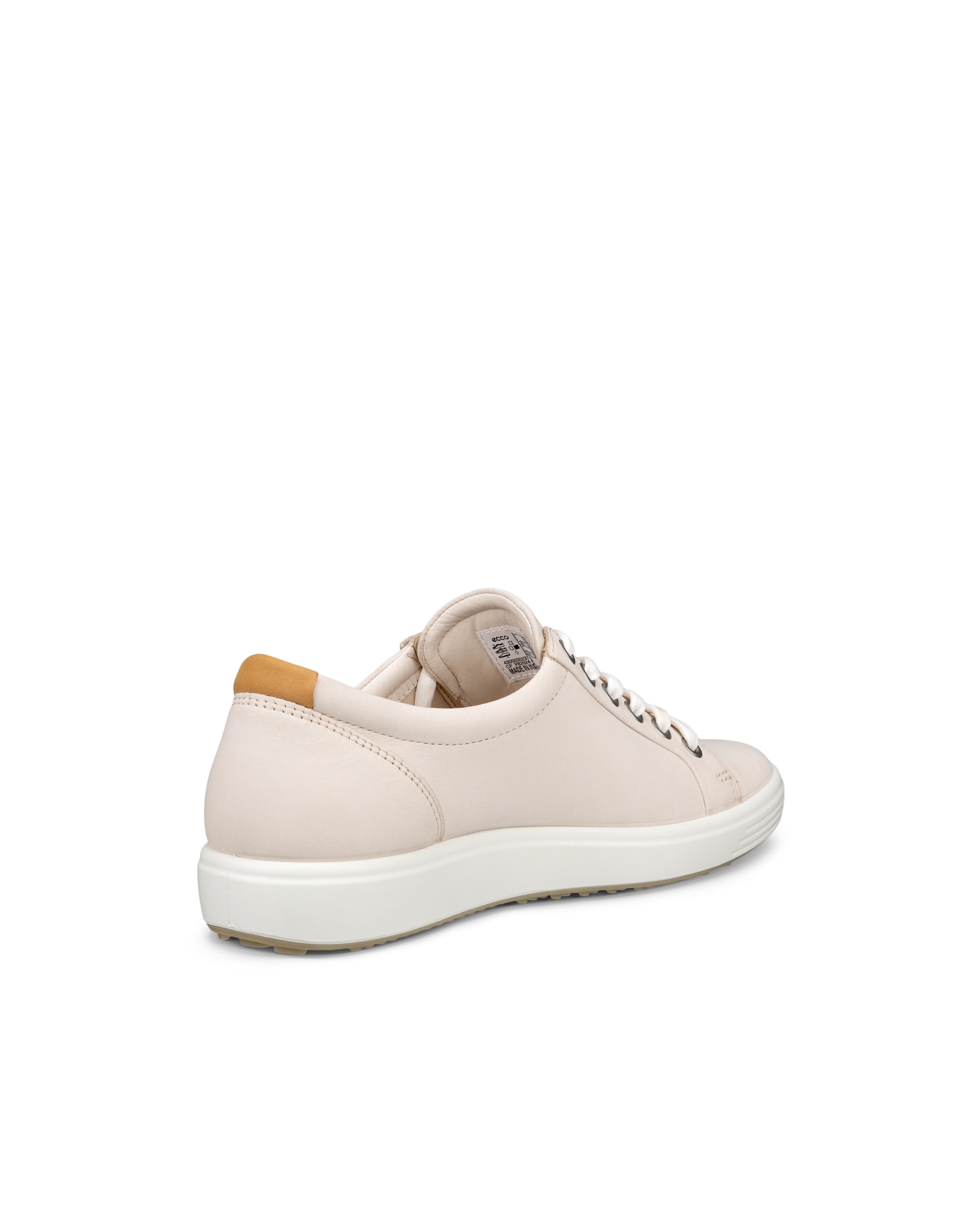 Women's ECCO® Soft 7 Nubuck Sneaker - Beige - Back