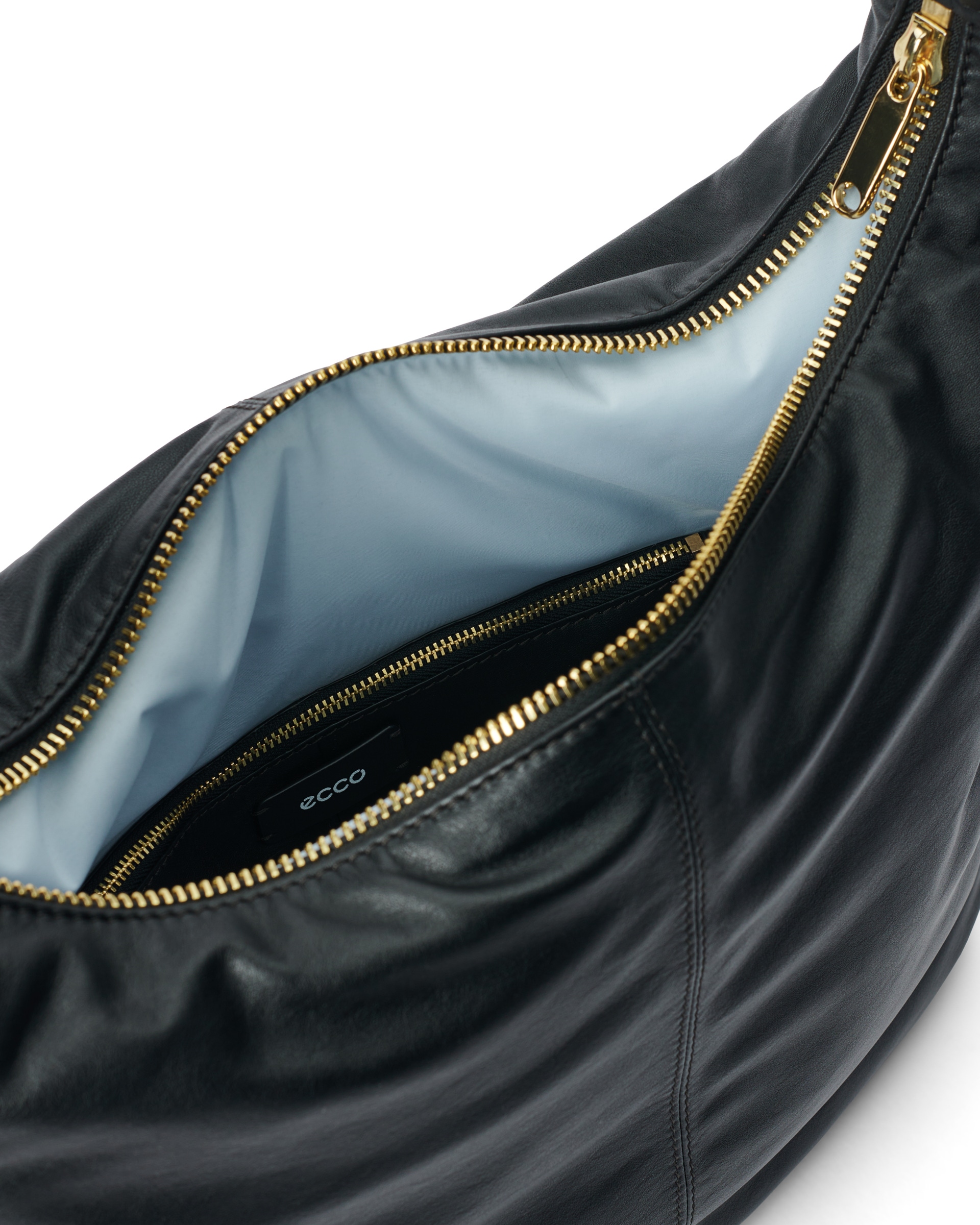 ECCO® Sac hobo en cuir - Noir - Inside