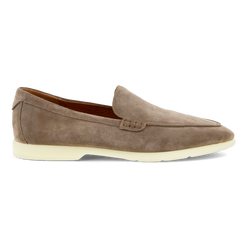 Men's ECCO® Citytray Lite Suede Loafer - Brown - Outside