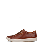 Men's ECCO® Soft 7 Nubuck Sneaker - Brown - Outside