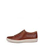 Men's ECCO® Soft 7 Nubuck Sneaker - Orange - Outside