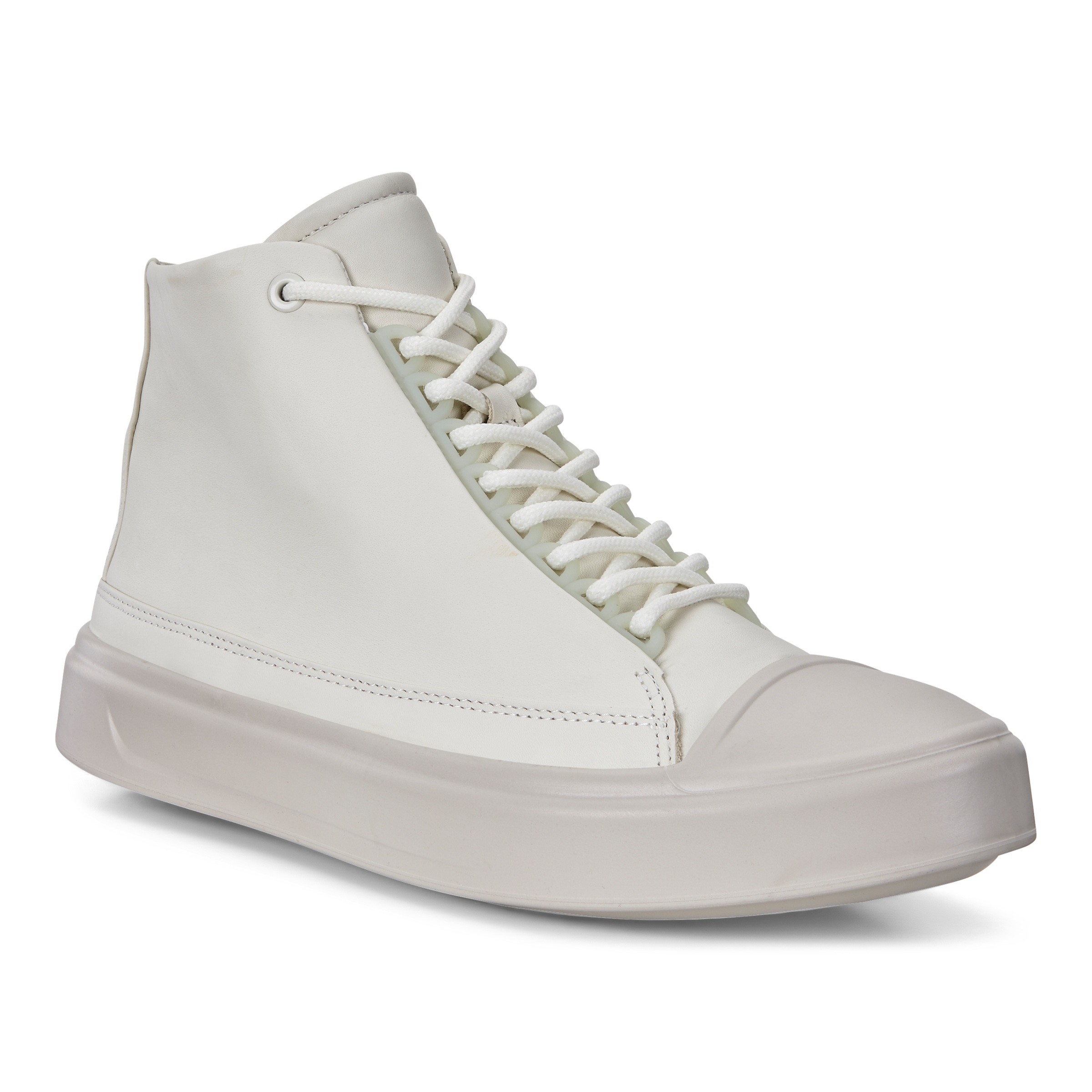 ECCO Flexure T-cap Men's High Top Sneaker - White - Main