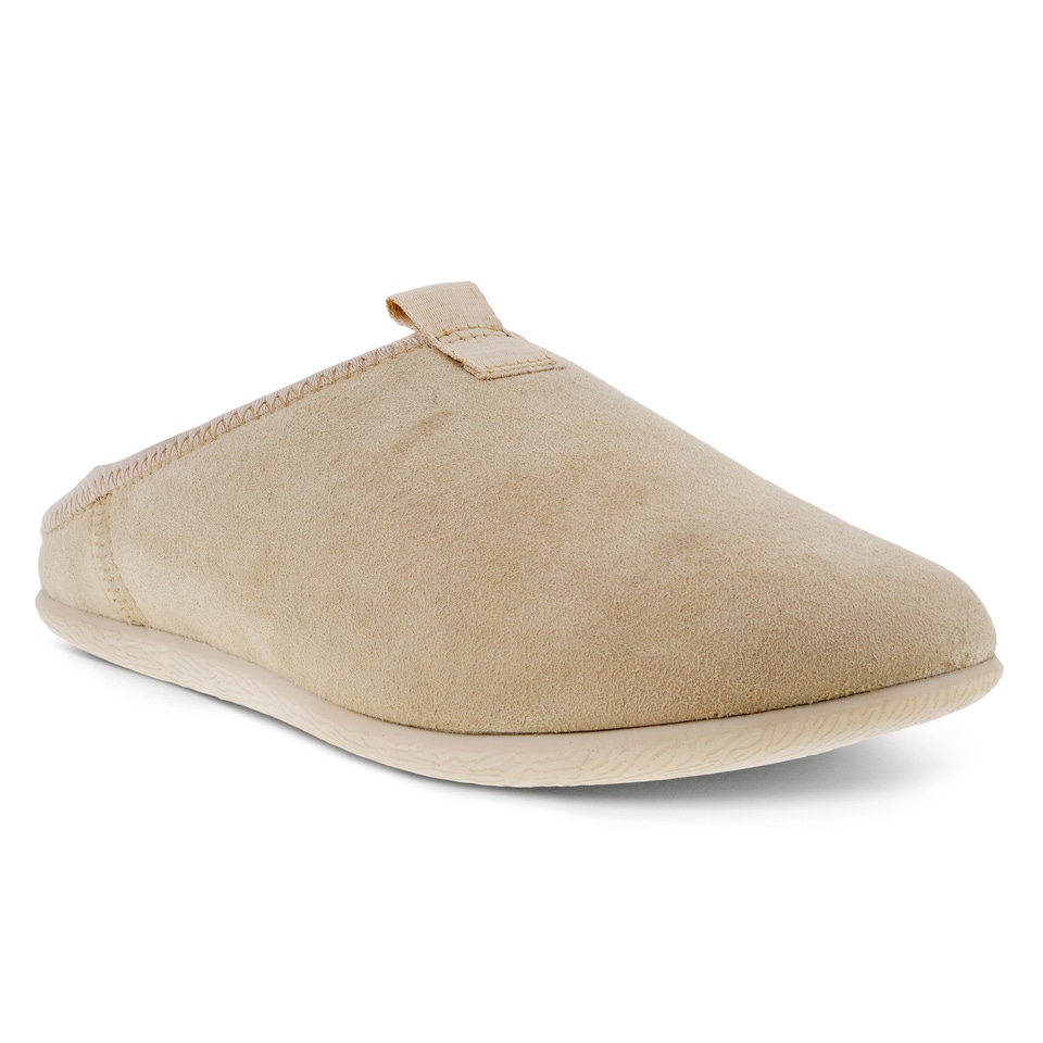 Women s ECCO Easy Leather Slipper Beige