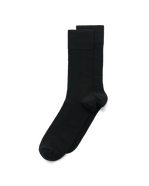 Men's ECCO® Classic Ribbed Mid-Cut Socks - Black - Main