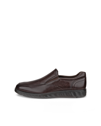 Men's ECCO® S Lite Hybrid Nubuck Slip-On Dress Shoe - Brown - Outside