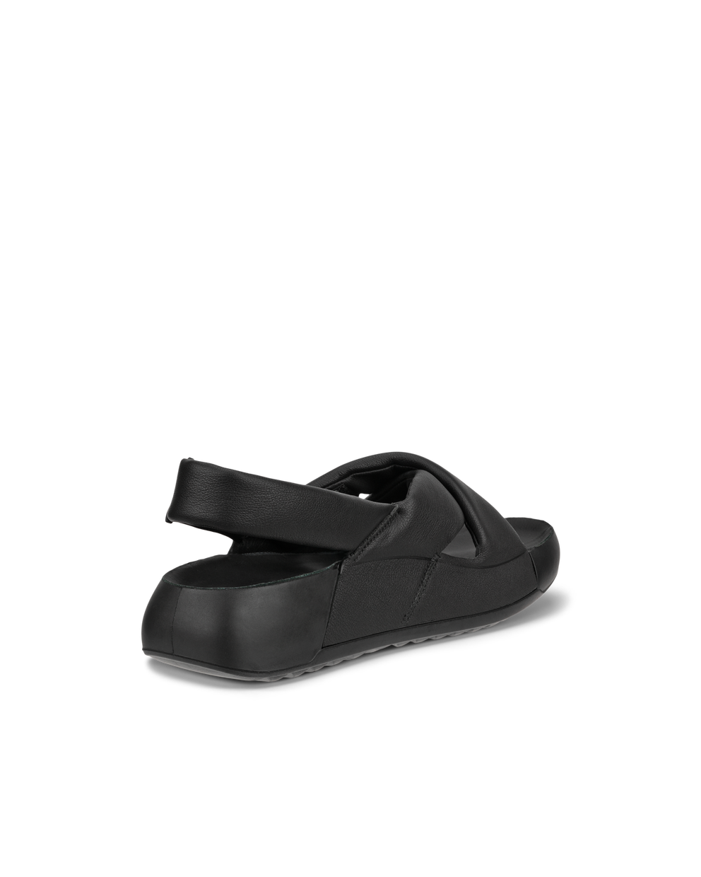 Women's ECCO® Cozmo PF Leather Sandal - Black - Back